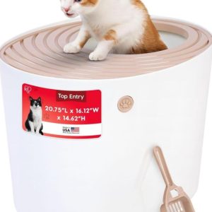 IRIS Top Entry Cat Litter Box w/ Scoop - Large - new
