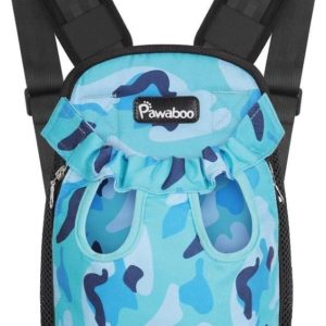 Pawaboo Pet Carrier Backpack, Adjustable Blue- new