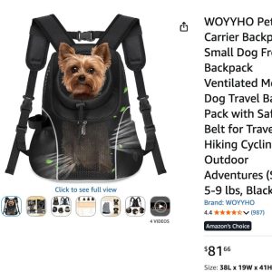 Pet Dog Carrier Backpack Med Dog- new