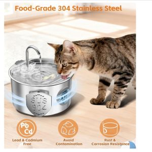 pet Water Fountain Stainless Steel 3.2L - new in box