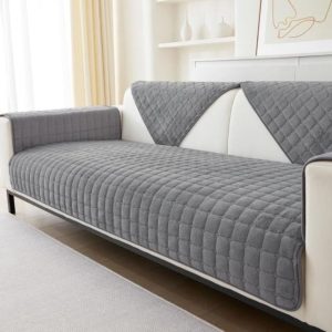 Sectional Couch Cover, Velvet Sofa Slip 27x68" - new