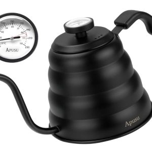 Tea Kettle with Thermometer Pot Black Stovetop - new in box
