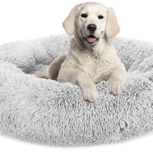 Plush Calming Dog Bed, Donut Dog Bed for Large Dogs- new in box