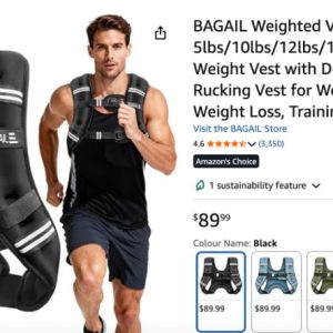 BAGAIL 10lbs Weight Vest with Detachable Phone-new in box