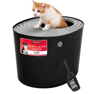 IRIS Top Entry Cat Litter Box w/ Scoop - Large - new copy