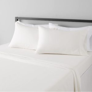 4 Piece Bed Sheet Set with 14-Inch Deep Pockets, King cream- new in box