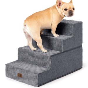 4-Step Dog Stairs, Grey- new in box