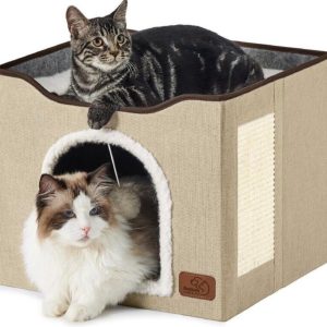 Bedsure Cat Beds for Indoor Cats - Large Cat Cave- new in box