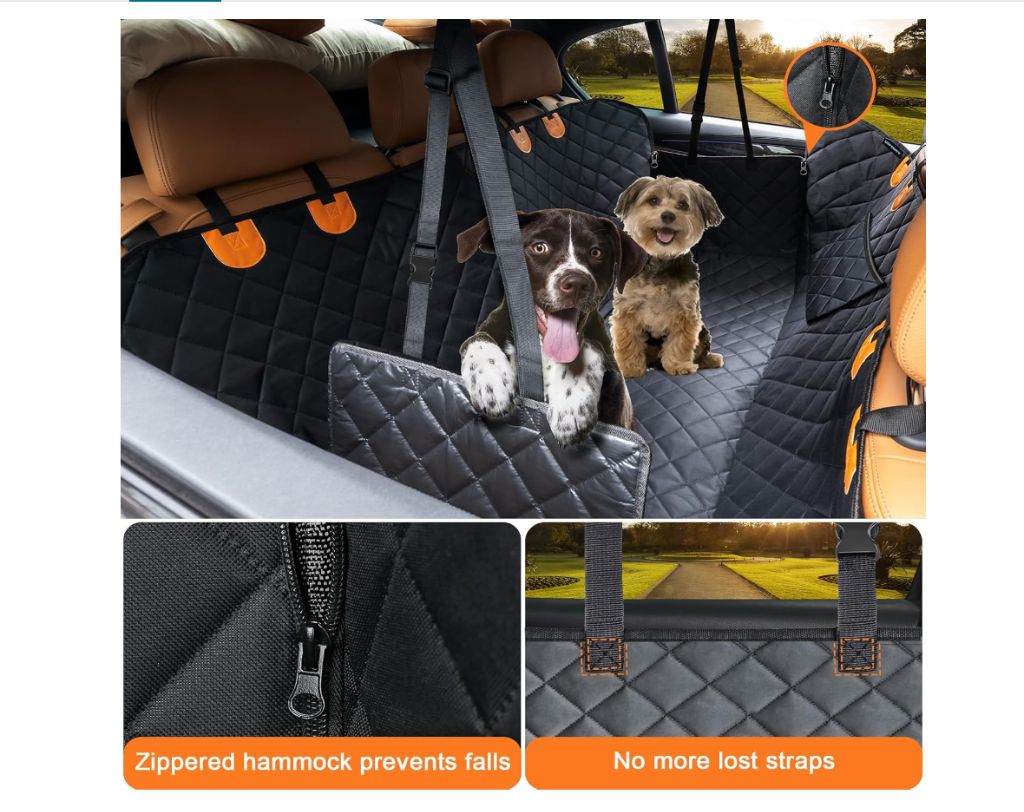 Dog Car Seat Cover for Pets Seat Cover Hammock Heavy Duty Scratch Proof Nonslip Durable Soft Back Seat Covers for Cars Trucks and SUVs- new sealed - Image 2