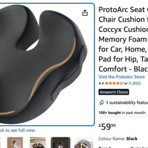Seat Cushion, Office Chair Cushion- new in bag
