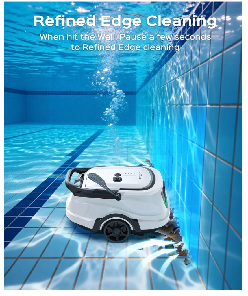 WYBOT A1 Cordless Pool Vacuum with Double Filters, Robotic Pool Cleaner, 130 Mins Runtime, Powerful Suction, Self-Parking, Lightweight for Above Ground Pools Up to 1100 Sq.Ft Max - Image 5
