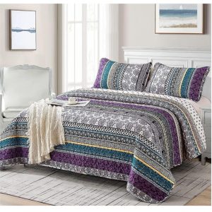Boho Quilt Set California King Size-new