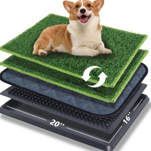 Dog Grass Pee Pad for Balcony 16x20, 2 Pack- new