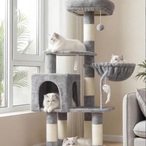 Heybly Cat Tree with Toy, Cat Tower condo