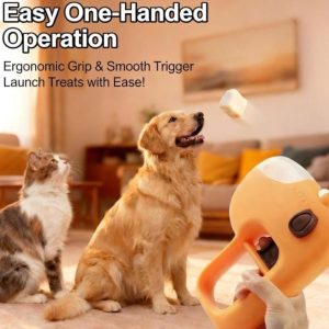 Interactive Dog Treat Launcher, Pet Food Catapult
