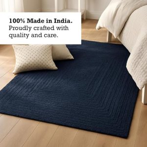 Jute Rug  2'3" x 4' Rustic Vintage black- new