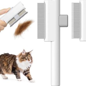 Marchul 2Pcs Pet Comb Set, White- new