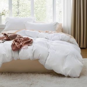 Oversized Queen Duvet Cover - 3 Pieces -new