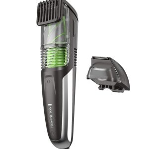 Remington Vacuum Beard Trimmer,13 Length and Style Settings with Adjustable Length Comb (2-18mm),Vacuum Trimmer for Beard, Mustache, and Stubble