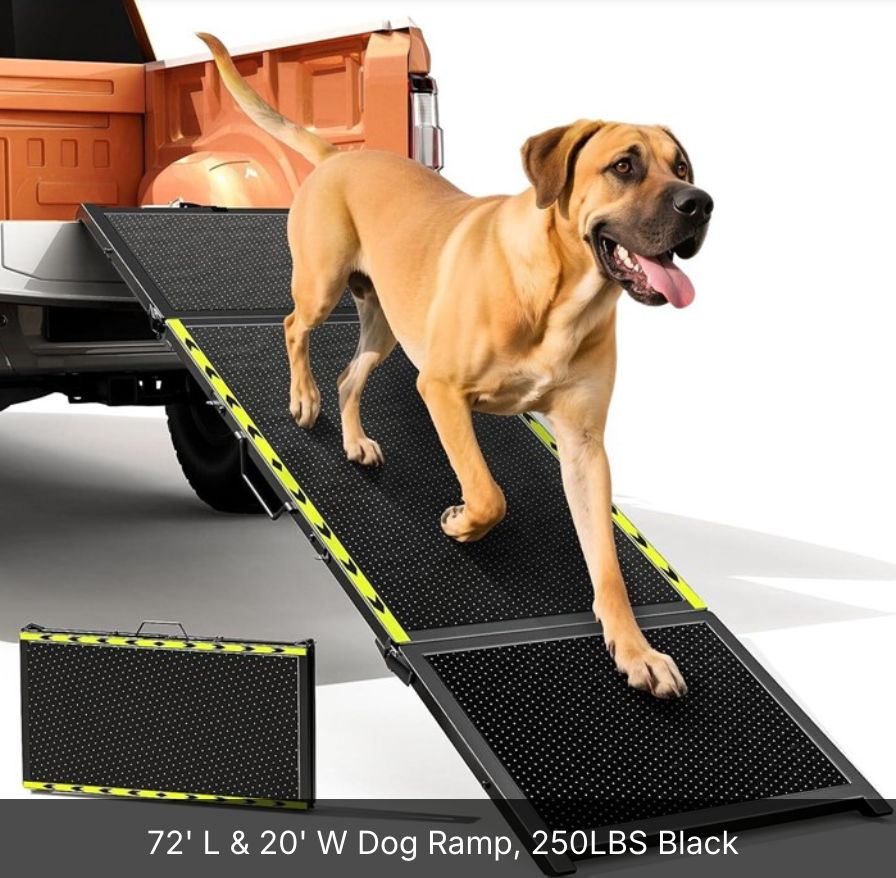 72' L & 20' W Dog Ramp, 250LBS Black - new