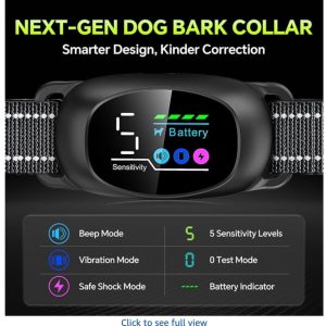Bark Collar with Remote Tag & Auto Modes - new