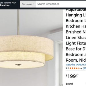 Drum Chandelier, 46cm, Gold- new