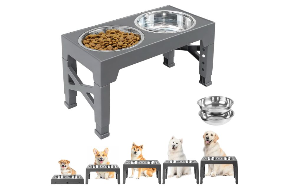 Raised Dog Bowl grey color - new in box