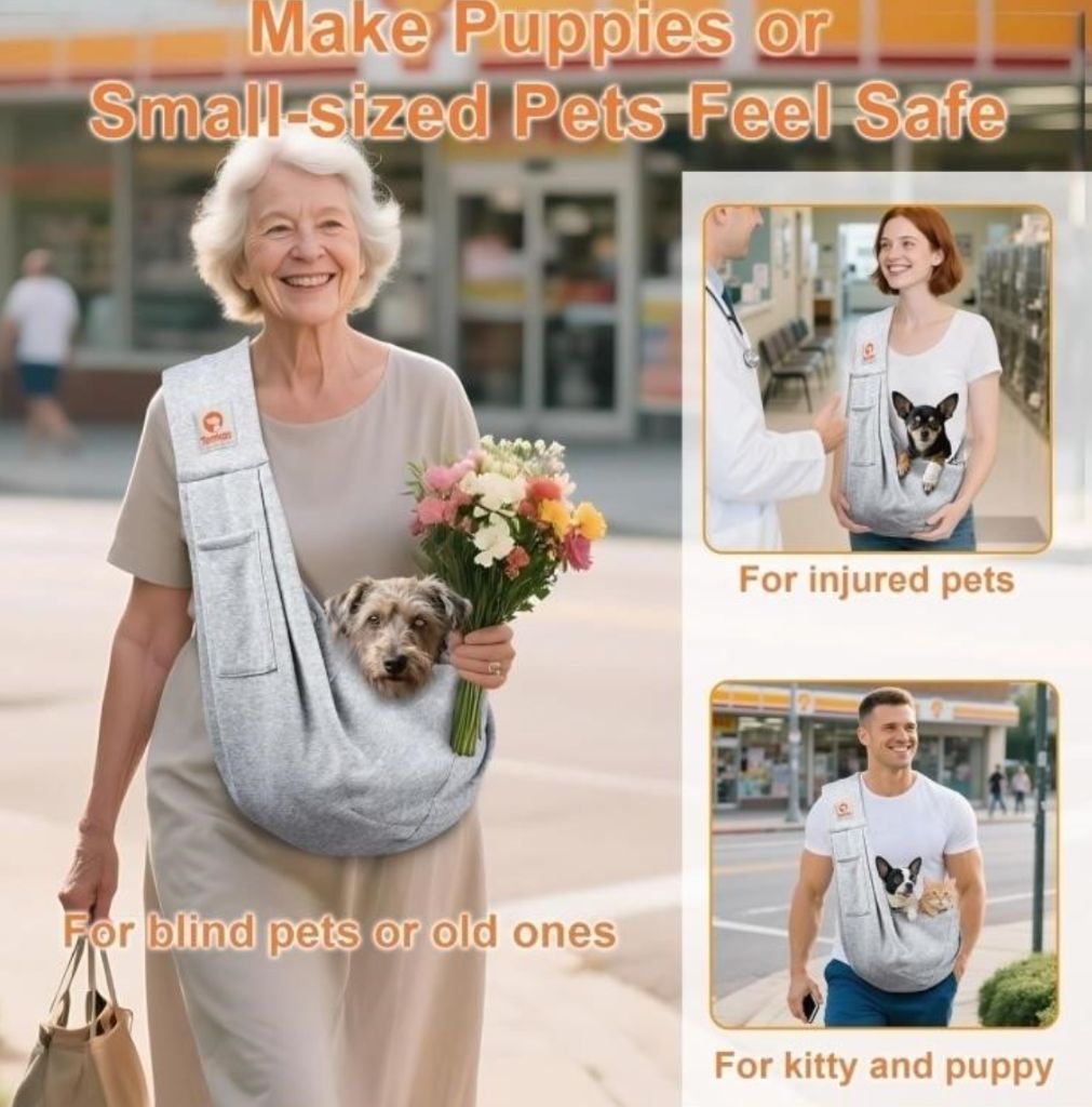 TOMKAS Small Dog Sling Carrier - Suitable for Puppy- new