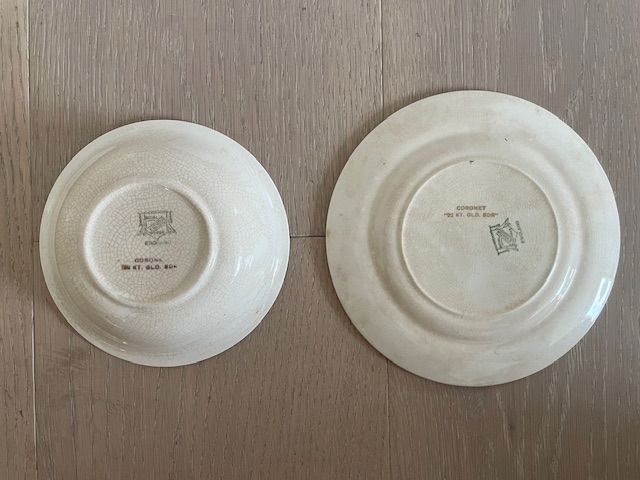 Vintage Coronet Floral Bowl & Plate Set with Gold Trim - Image 2