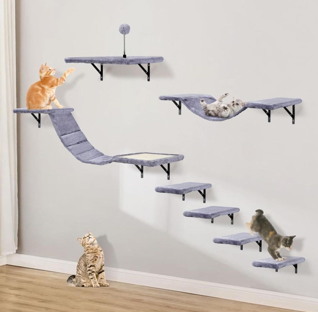 Wall-Mounted Cat Climber Set- new