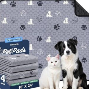 WanpeeGoo Washable Pee Pads for Dogs, 4 Pack -new
