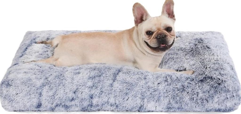 Bedfolks Waterproof Dog Crate Bed,Plush Dog Crate- new