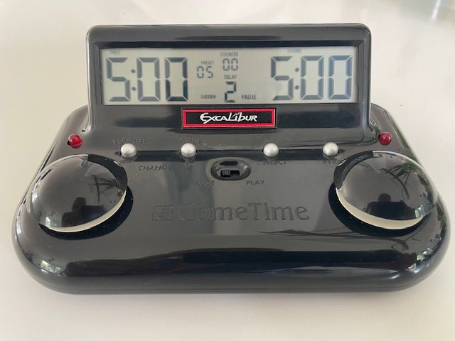 Excalibur Game Time II Chess Clock, Chess Set and Luxury Game Score Pad