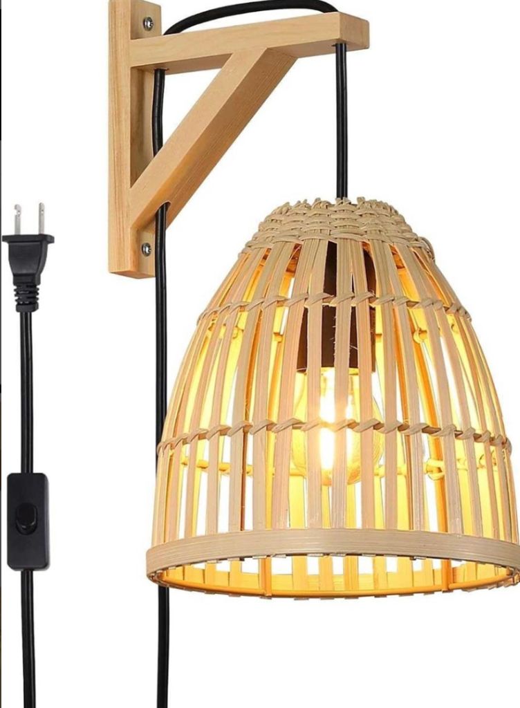 Focolux Modern Plug in Wood Wall Light-new in box
