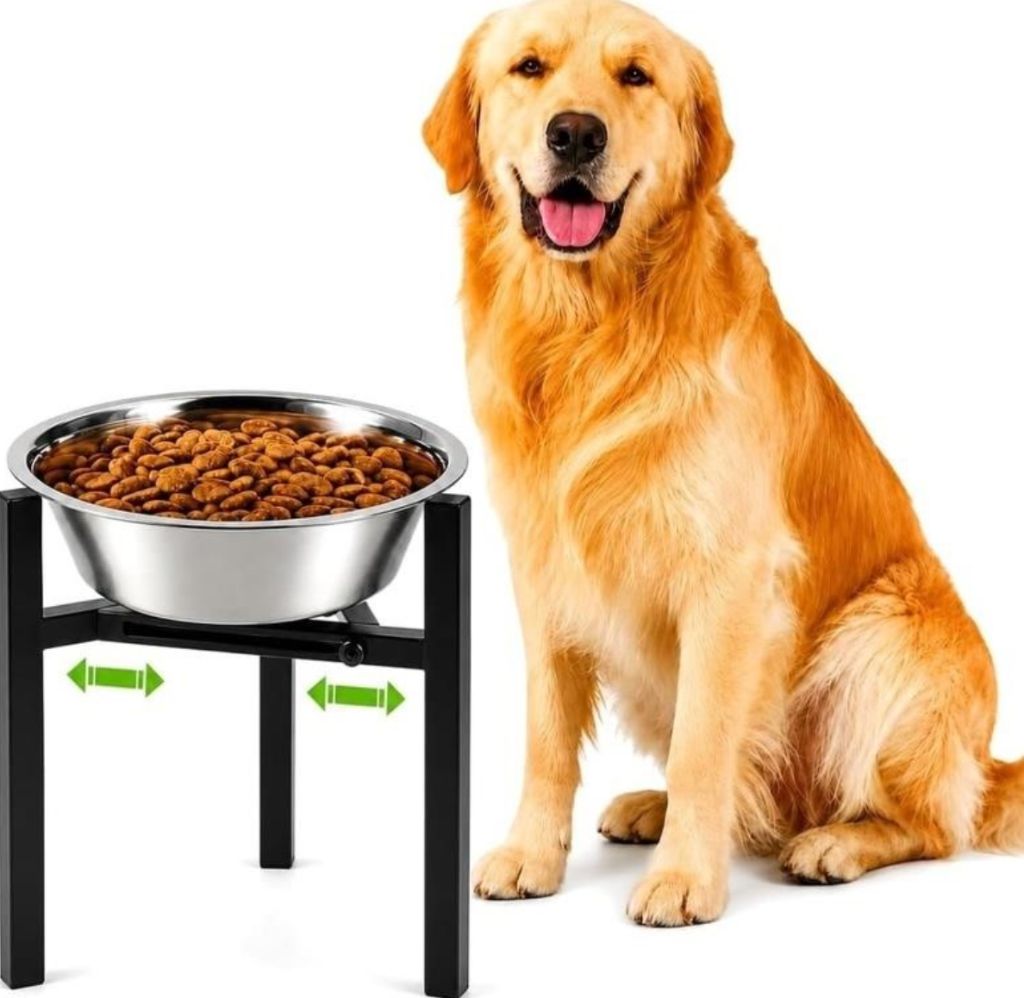 Gichovo Adjustable Width Dog Bowl Holder - Single- new