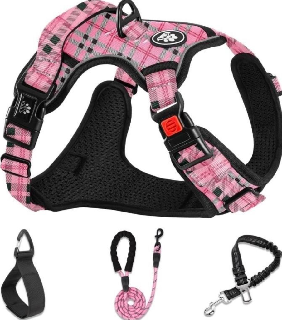 No Pull Dog Harness with Leash, Reflective- new in box