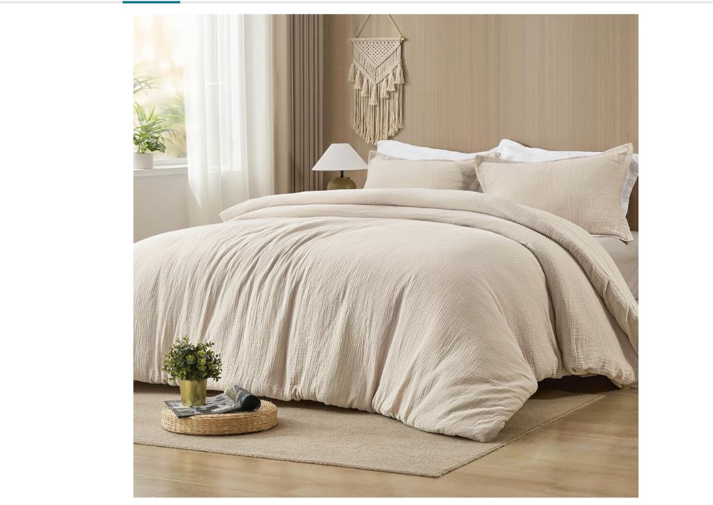 PHF Cotton Muslin Comforter Set King – 100% Cotton Cover- new in bag