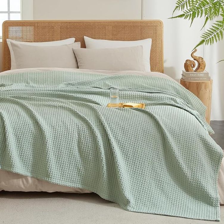 PHF Ultra Soft Waffle Weave Blanket Queen Size 90"