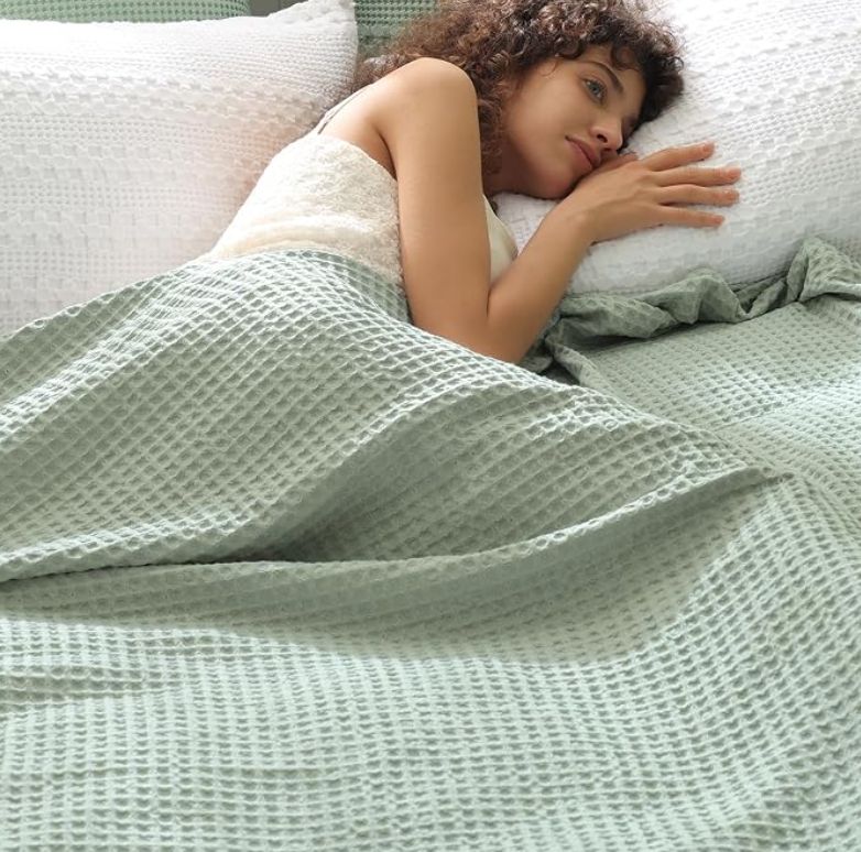 PHF Ultra Soft Waffle Weave Blanket Queen Size 90" - Image 2