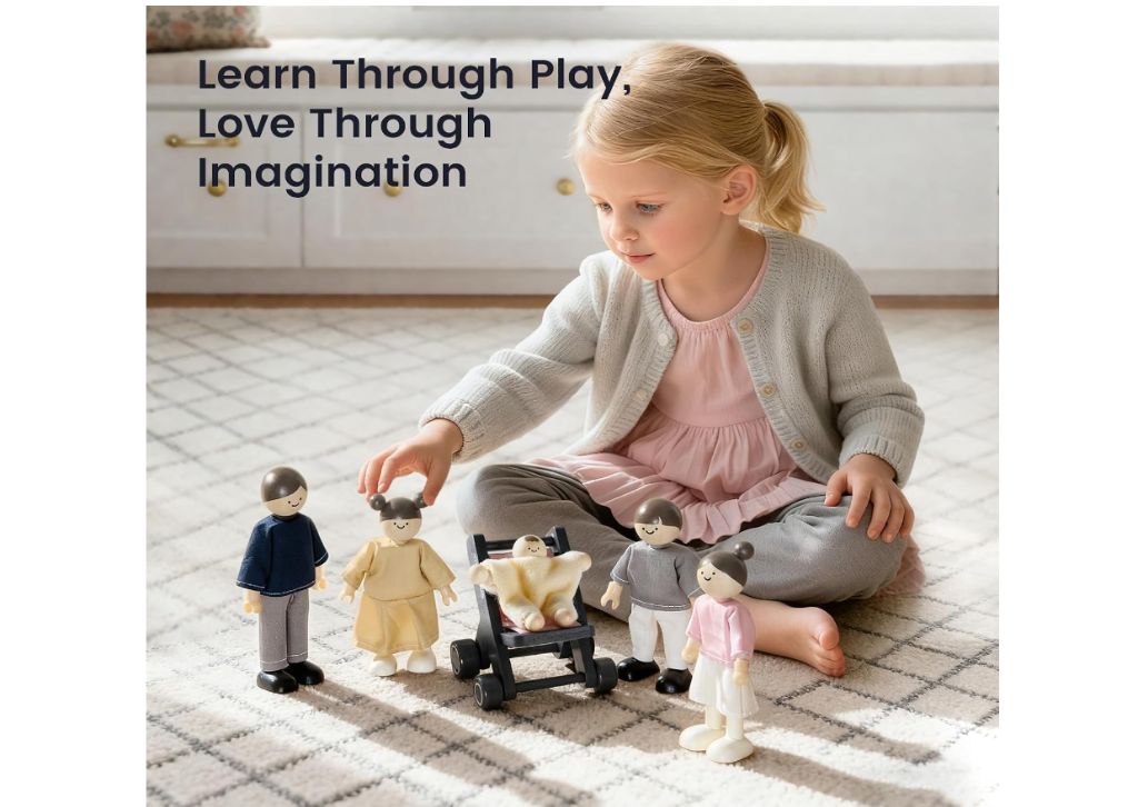 Tiny Land Wooden Dollhouse People -new in box