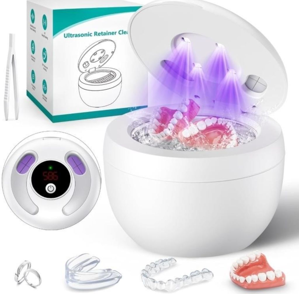 Upgraded Ultrasonic Retainer Cleaner Machine, 45kH