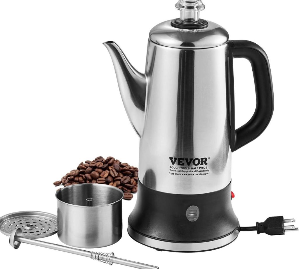 VEVOR 12-Cup Percolator Pot, Stainless Steel
