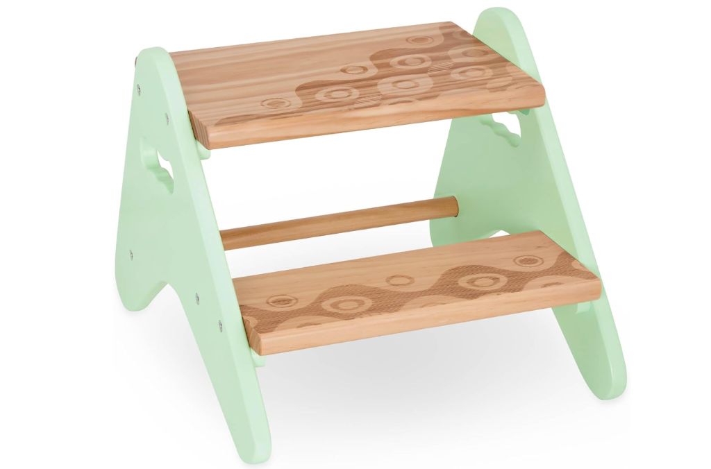 B. toys Wooden Step Stool for Kids
