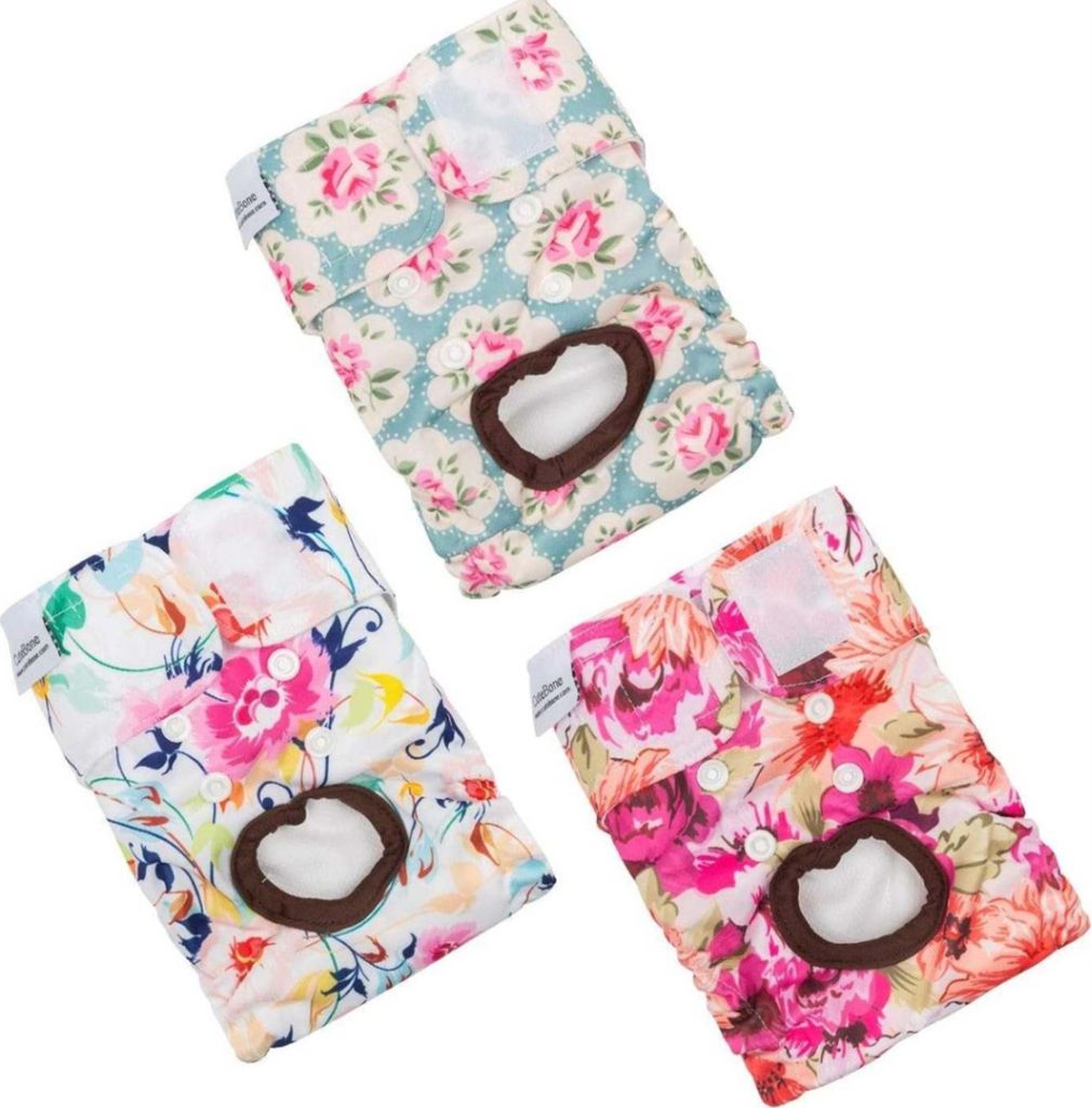 CuteBone Dog Diapers Female XS 3 Pack -new