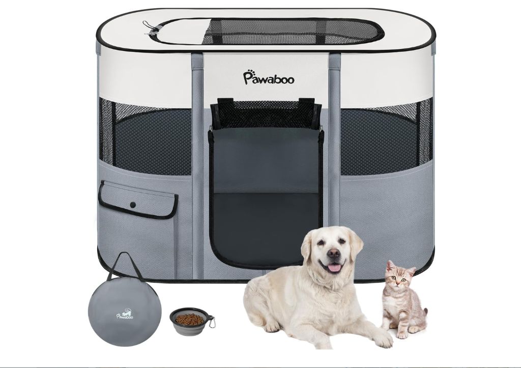 Dog Playpen, Portable,black