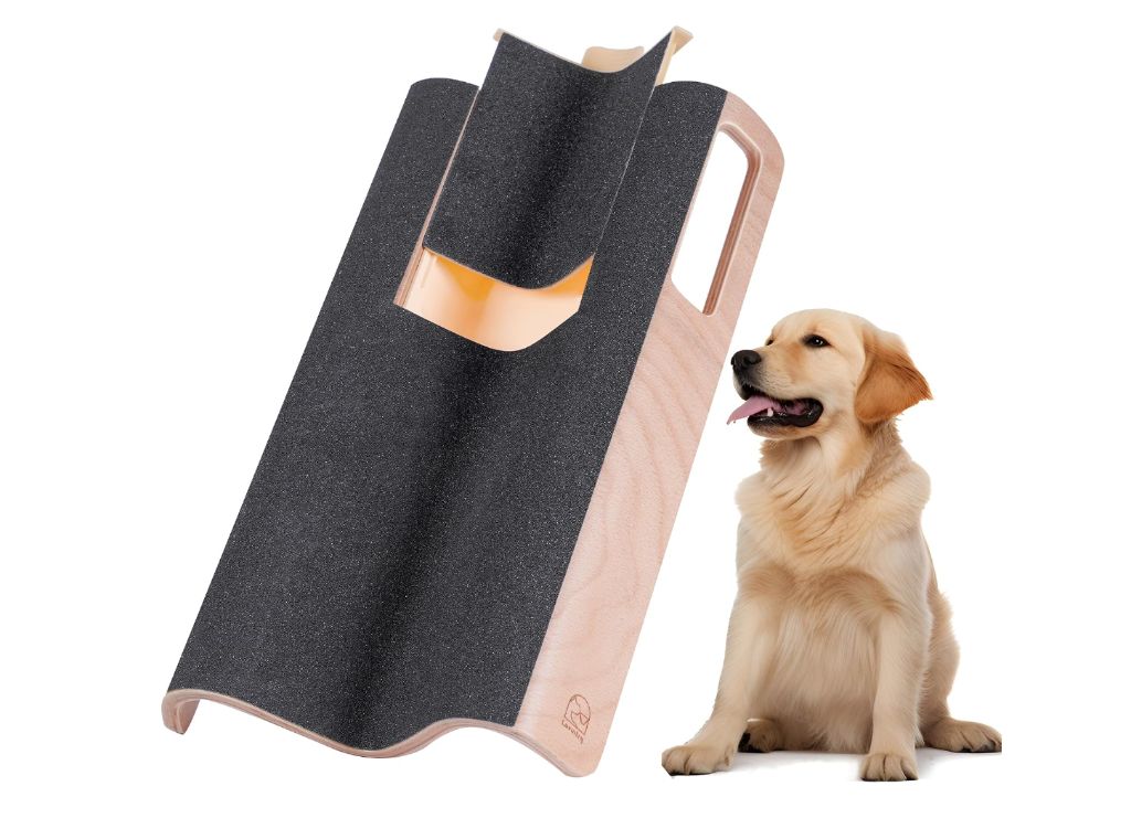 M-Shaped Dog Scratch Pad for Nails with Treat Box, Dog Nail File Toy for Large Dogs, Shorten Dog’s Side Nail Easier (with Treat Box, L)