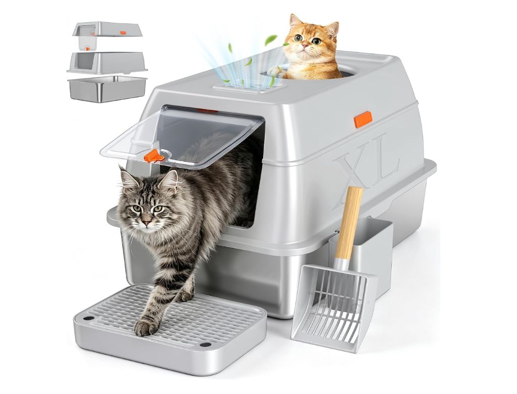 Tevila Extra Large Stainless Steel Litter Box XL-new in box