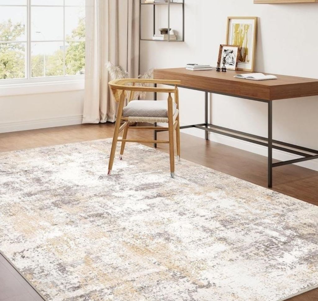 Area Rug 3x4 for Entrance Brown Grey- new