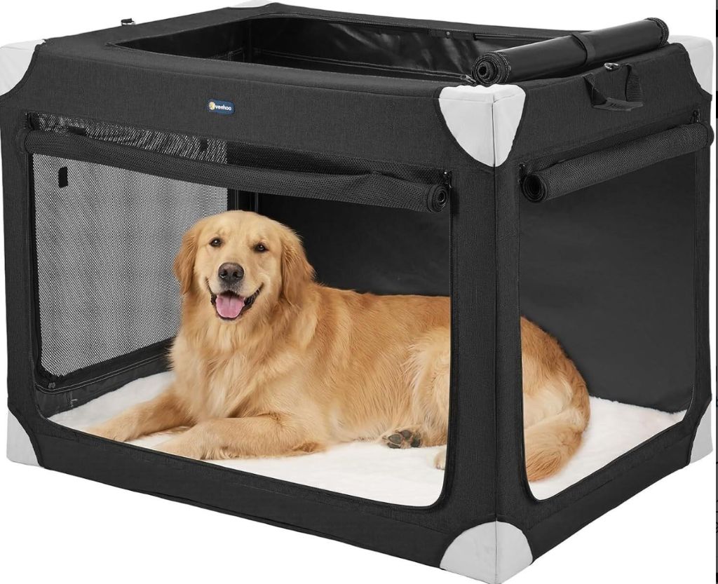 Veehoo Collapsible Large Dog Crate for Travel-new