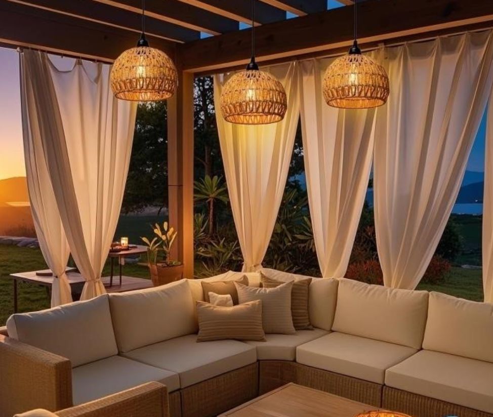 Battery Operated Hanging indoor/Outdoor Chandelier set 3 -ne in box